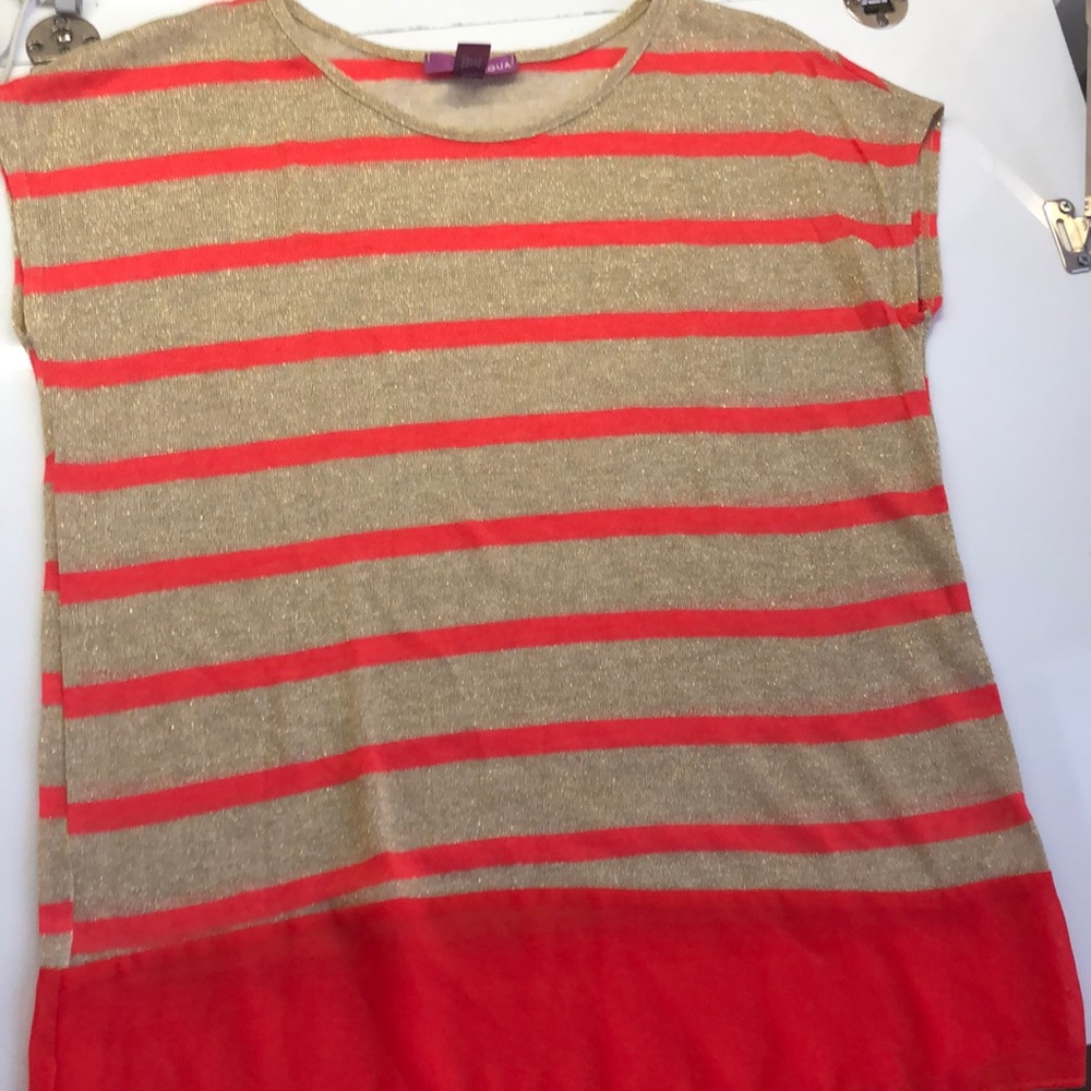 Girls AQUA gold and orange top